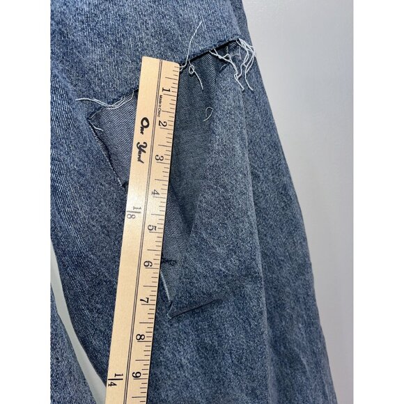 Vintage PrettyLittleThing High-Waist Distressed Blue Denim, Size‎ 4 - Picture 5 of 11